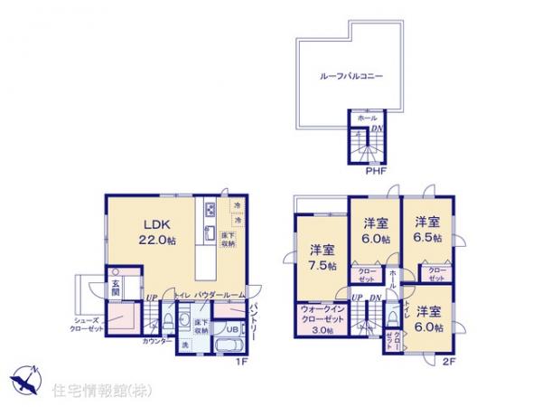 新築戸建 神奈川県川崎市多摩区長尾６丁目14 JR南武線久地駅 6,280万円