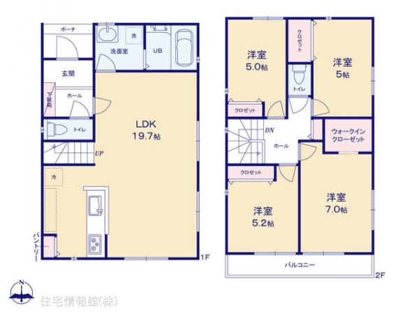 新築戸建 神奈川県横浜市港北区新吉田東７丁目21-8 横浜市営地下鉄ブルーライン新羽駅 7,290万円