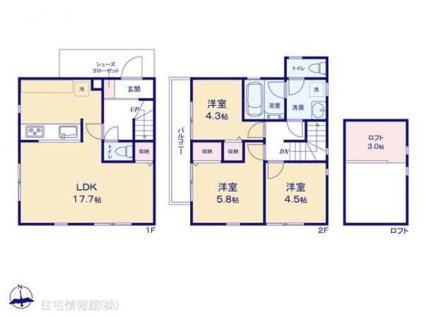 新築戸建 神奈川県横浜市港南区芹が谷１丁目1270-96 京急本線上大岡駅 3,480万円