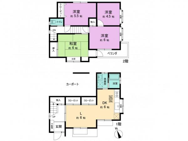 厚木市飯山南１丁目 中古戸建 間取り図