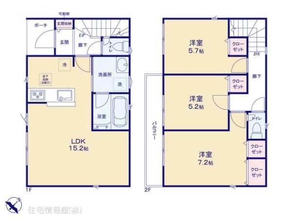新築戸建 埼玉県川口市八幡木３丁目5 埼玉高速鉄道南鳩ケ谷駅 3,590万円
