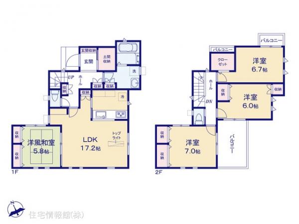 新築戸建 埼玉県川口市坂下町４丁目 埼玉高速鉄道鳩ケ谷駅 5,380万円