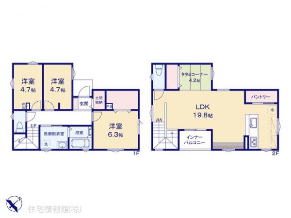 新築戸建 埼玉県川越市大字的場1125-7 JR川越線的場駅 3,480万円