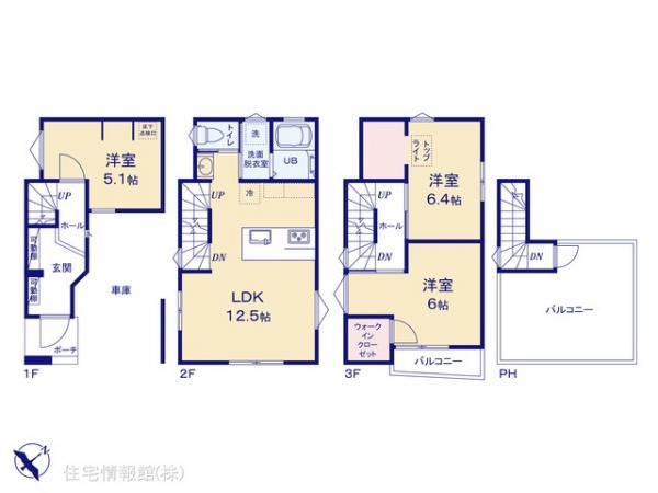 新築戸建 東京都江戸川区松江３丁目19-16 都営新宿線船堀駅 4,980万円