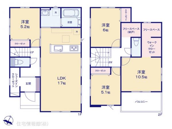 新築戸建 埼玉県川越市砂新田１丁目8-14 東武東上線新河岸駅 4,598万円