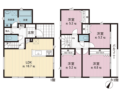 新築戸建 横浜市金沢区富岡西４丁目 京急本線京急富岡駅 4,590万円