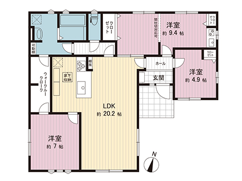 新築戸建 北葛飾郡松伏町ゆめみ野東３丁目 東武伊勢崎線北越谷駅 3,949万円