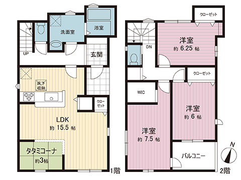 新築戸建 立川市一番町４丁目 西武拝島線武蔵砂川駅 4,290万円