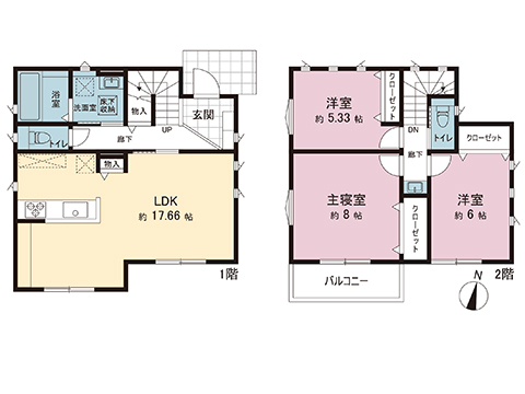 新築戸建 立川市富士見町３丁目 JR青梅線西立川駅 4,490万円