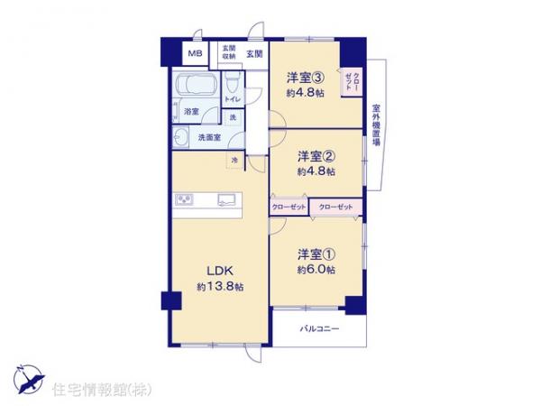 中古マンション 神奈川県相模原市中央区鹿沼台１丁目11-20 JR横浜線淵野辺駅 3,380万円
