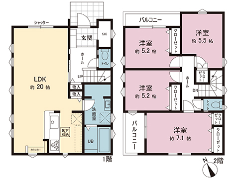 新築戸建 東京都町田市忠生２丁目 小田急線町田駅 4,399万円