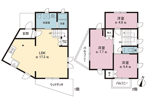 中古戸建 川崎市麻生区高石５丁目 小田急線百合ヶ丘駅 3,480万円