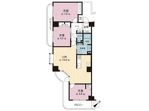 中古マンション 越谷市赤山町５丁目 東武伊勢崎線越谷駅 2,390万円