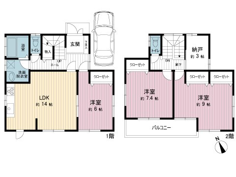 中古戸建 千葉市中央区村田町 JR内房線浜野駅 2,350万円