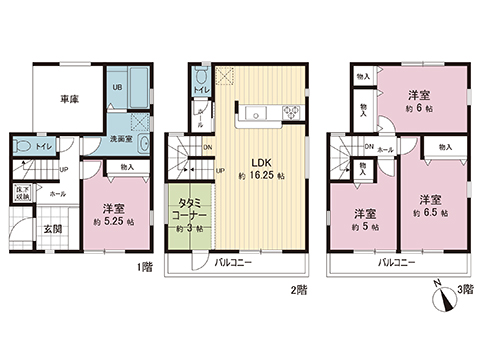 新築戸建 埼玉県越谷市宮本町５丁目 東武伊勢崎線越谷駅 3,390万円