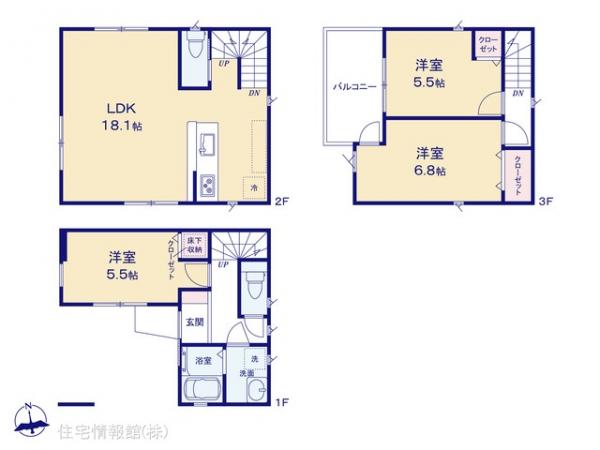 新築戸建 埼玉県蕨市北町４丁目3246-12 JR京浜東北線蕨駅 4,180万円