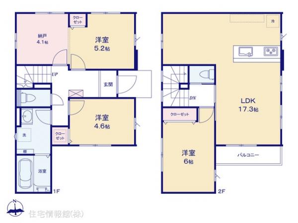 新築戸建 埼玉県三郷市中央５丁目41-4 つくばエクスプレス三郷中央駅 5,498万円