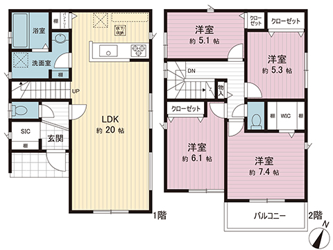 新築戸建 相模原市南区上鶴間１丁目 小田急線相模大野駅 5,990万円
