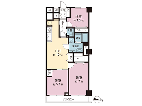 中古マンション 平塚市老松町 JR東海道本線(東京〜熱海)平塚駅 2,098万円