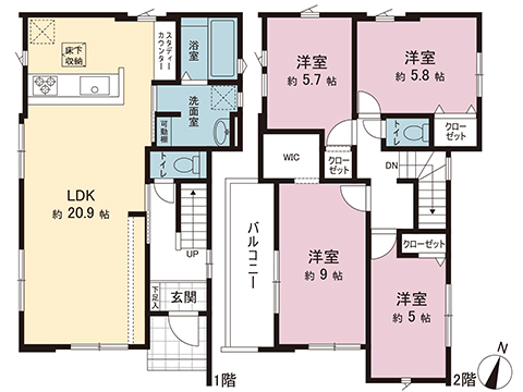 新築戸建 相模原市南区若松３丁目 小田急線相模大野駅 4,299万円