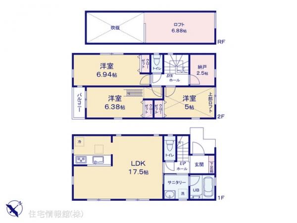 新築戸建 神奈川県横浜市鶴見区下末吉６丁目3-6 JR京浜東北線鶴見駅 4,880万円
