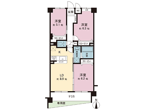 中古マンション 府中市是政５丁目 西武多摩川線是政駅 3,280万円
