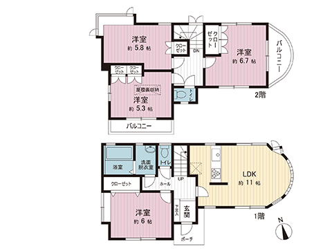 中古戸建 横浜市港南区笹下５丁目 横浜市営地下鉄ブルーライン港南中央駅 2,950万円