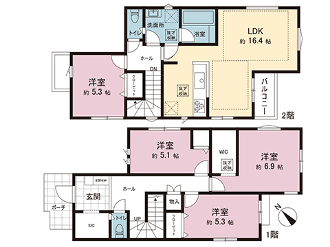 新築戸建 大和市福田２丁目 小田急江ノ島線桜ヶ丘駅 4,780万円