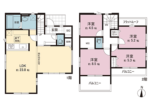 新築戸建 宇都宮市東峰町 宇都宮芳賀ライト線陽東３丁目駅 3,599万円