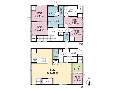 中古戸建 海老名市門沢橋２丁目 JR相模線門沢橋駅 4,680万円