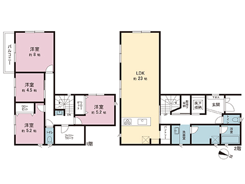 中古戸建 柏市西山１丁目 京成松戸線常盤平駅 5,380万円