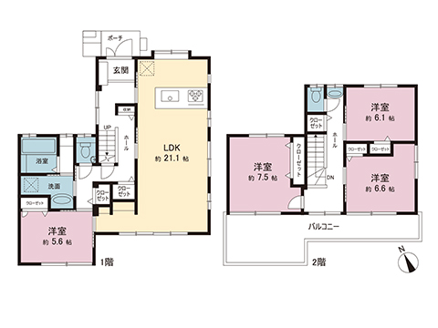 中古戸建 横浜市港南区下永谷２丁目 横浜市営地下鉄ブルーライン下永谷駅 6,180万円