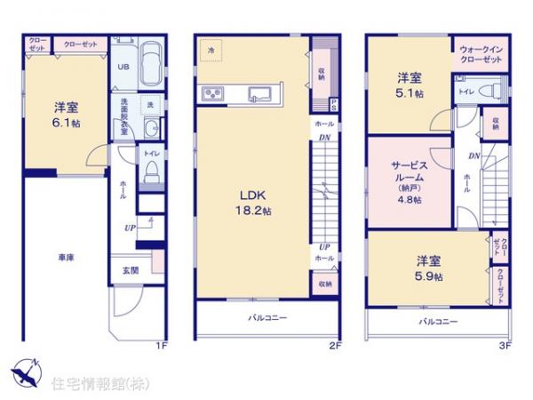 新築戸建 神奈川県横浜市磯子区滝頭２丁目 JR根岸線根岸駅 4,380万円