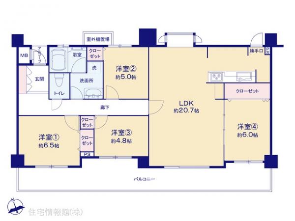 中古マンション 神奈川県横浜市南区蒔田町973-9 横浜市営地下鉄ブルーライン蒔田駅 4,380万円