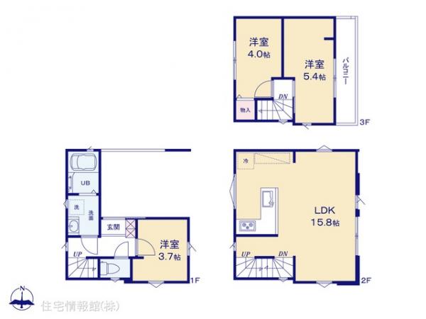 新築戸建 東京都足立区青井４丁目14-11 つくばエクスプレス青井駅 4,180万円