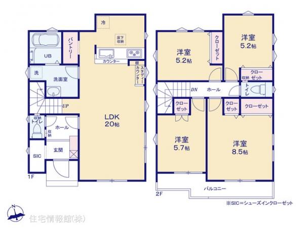 新築戸建 東京都八王子市館町1477-4 京王高尾線狭間駅 3,799万円