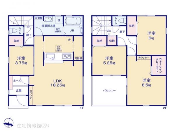 新築戸建 埼玉県越谷市南町１丁目 東武伊勢崎線新田駅 4,480万円