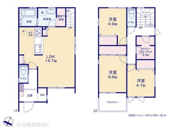 新築戸建 千葉県市川市菅野５丁目1618-15 京成本線菅野駅 6,180万円