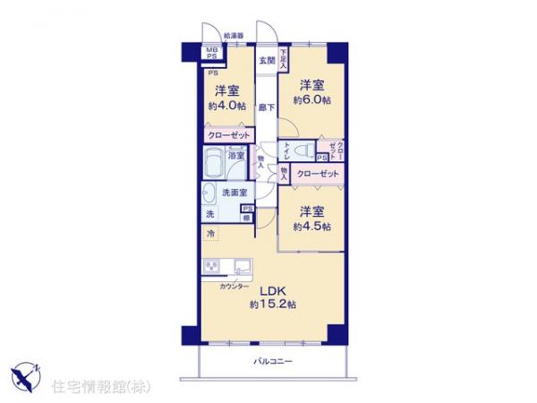 中古マンション 千葉県船橋市古作３丁目1-15 JR中央・総武線西船橋駅 3,699万円