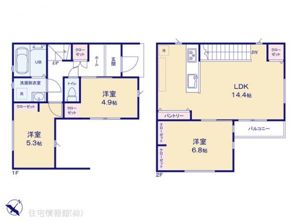 新築戸建 埼玉県狭山市大字水野 西武新宿線入曽駅 2,499万円