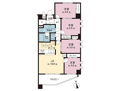 中古マンション 調布市染地２丁目 京王線布田駅 5,380万円