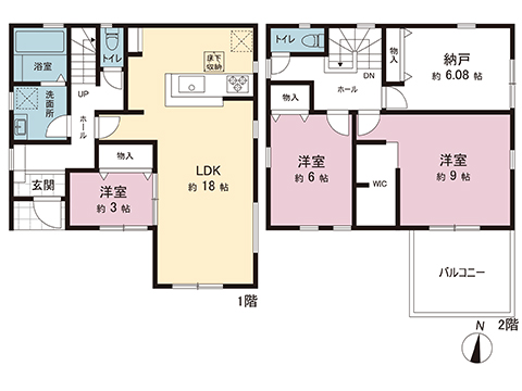 新築戸建 吉川市大字保 JR武蔵野線吉川駅 3,880万円