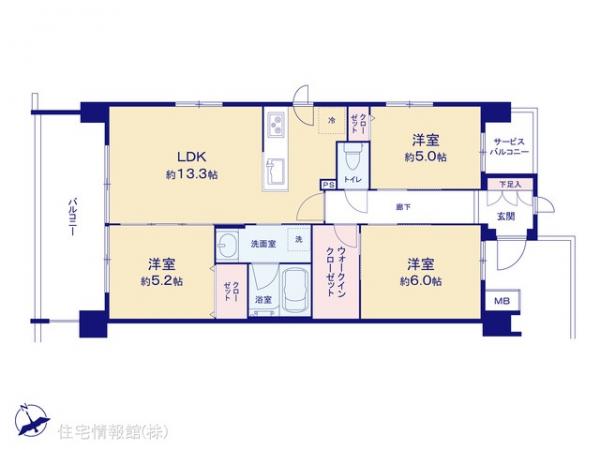 中古マンション 神奈川県川崎市麻生区上麻生５丁目3-10 小田急線柿生駅 4,399万円