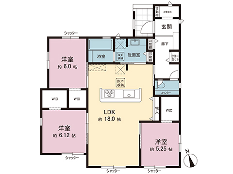 新築戸建 北葛飾郡松伏町大字松伏 東武伊勢崎線北越谷駅 3,790万円