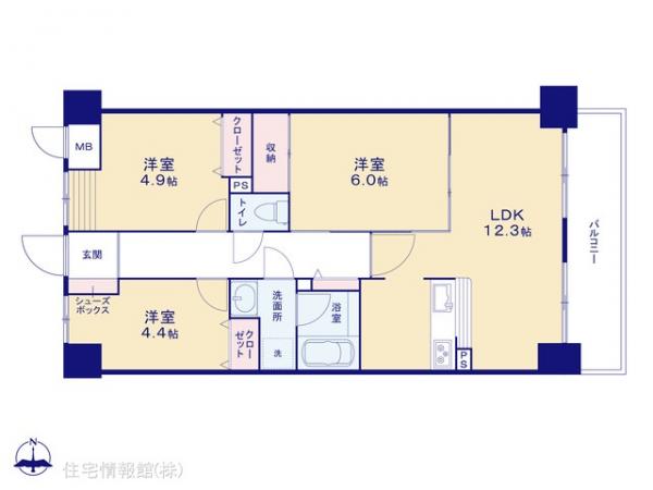 中古マンション 千葉県船橋市七林町117-4 新京成電鉄線習志野駅 2,680万円