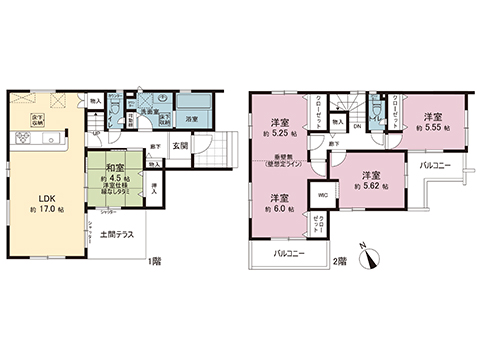 新築戸建 埼玉県北葛飾郡松伏町大字松伏 東武伊勢崎線北越谷駅 3,490万円