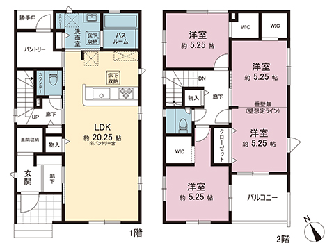 新築戸建 北葛飾郡松伏町大字松伏 東武伊勢崎線北越谷駅 3,690万円