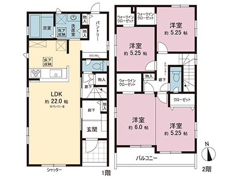 新築戸建 北葛飾郡松伏町大字松伏 東武伊勢崎線北越谷駅 3,090万円