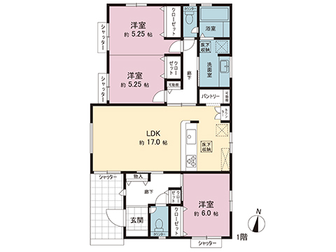 新築戸建 埼玉県越谷市大字袋山 東武伊勢崎線大袋駅 4,480万円