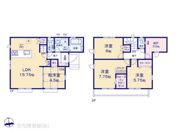 新築戸建 東京都清瀬市野塩３丁目32 西武池袋線清瀬駅 5,290万円